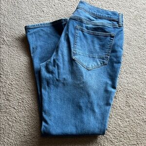 Arizona Jean Company Distressed Medium Blue Denim Jeans